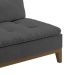 Sofá-Cama 3 Lugares Casal Premium Base e Pés de Madeira Suede Cinza