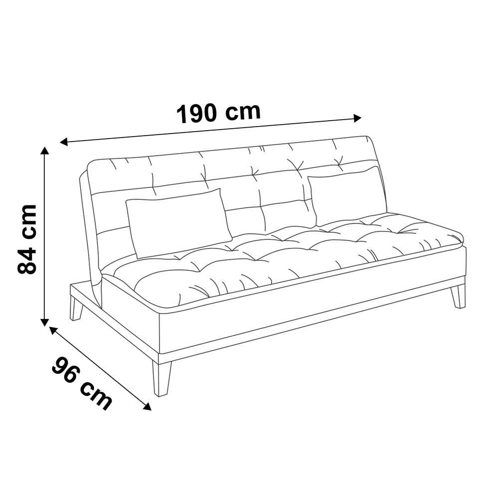 Sofá-Cama 3 Lugares Casal Premium Base e Pés de Madeira Suede Vermelho