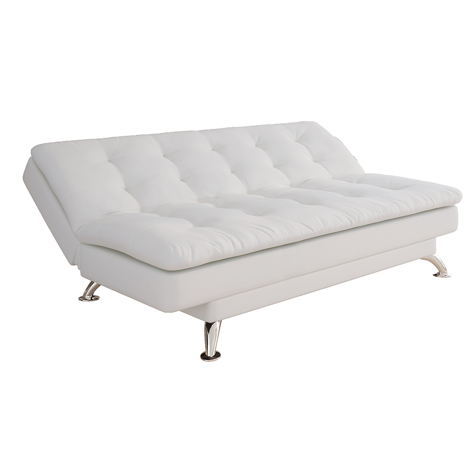 Sofá-Cama 3 Lugares Casal Premium Branco