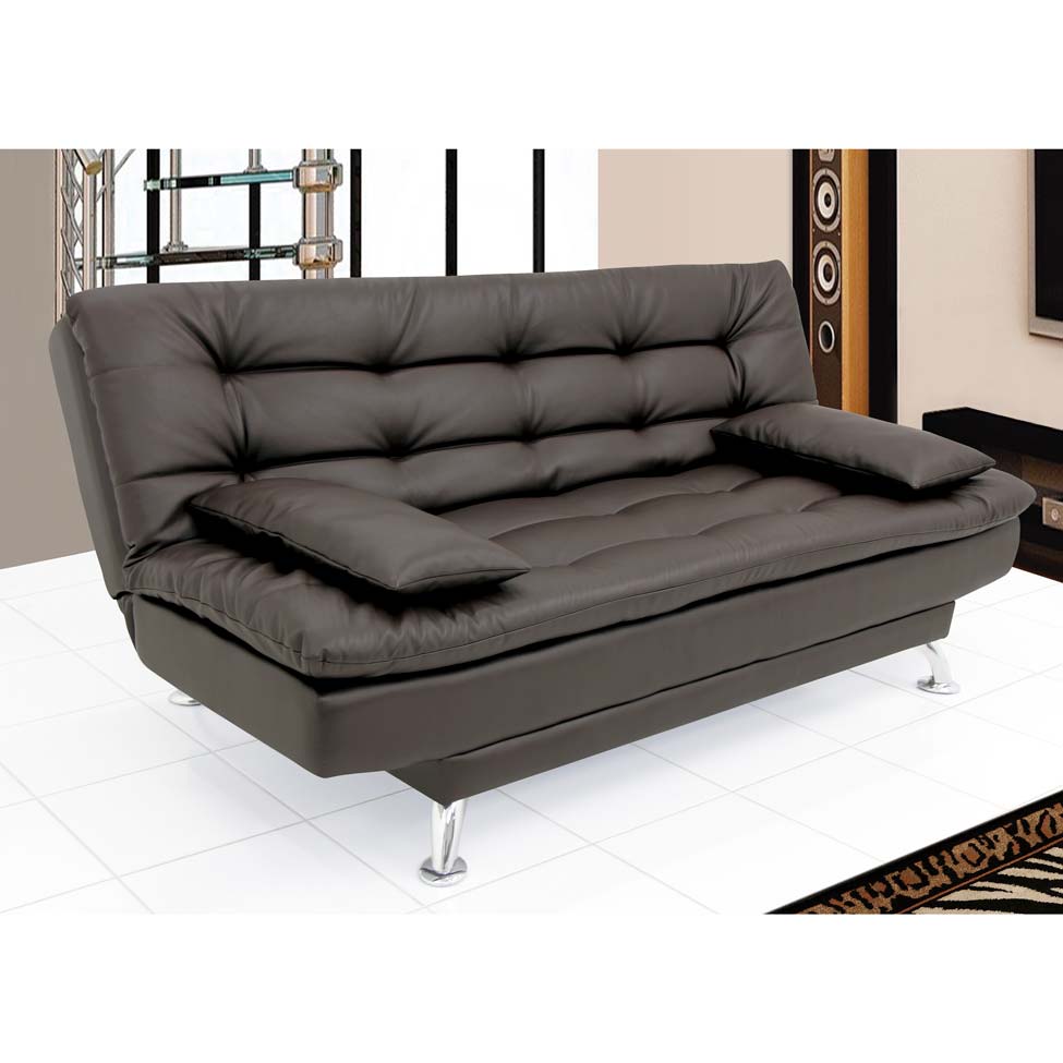 Sofá-Cama 3 Lugares Casal Premium Café