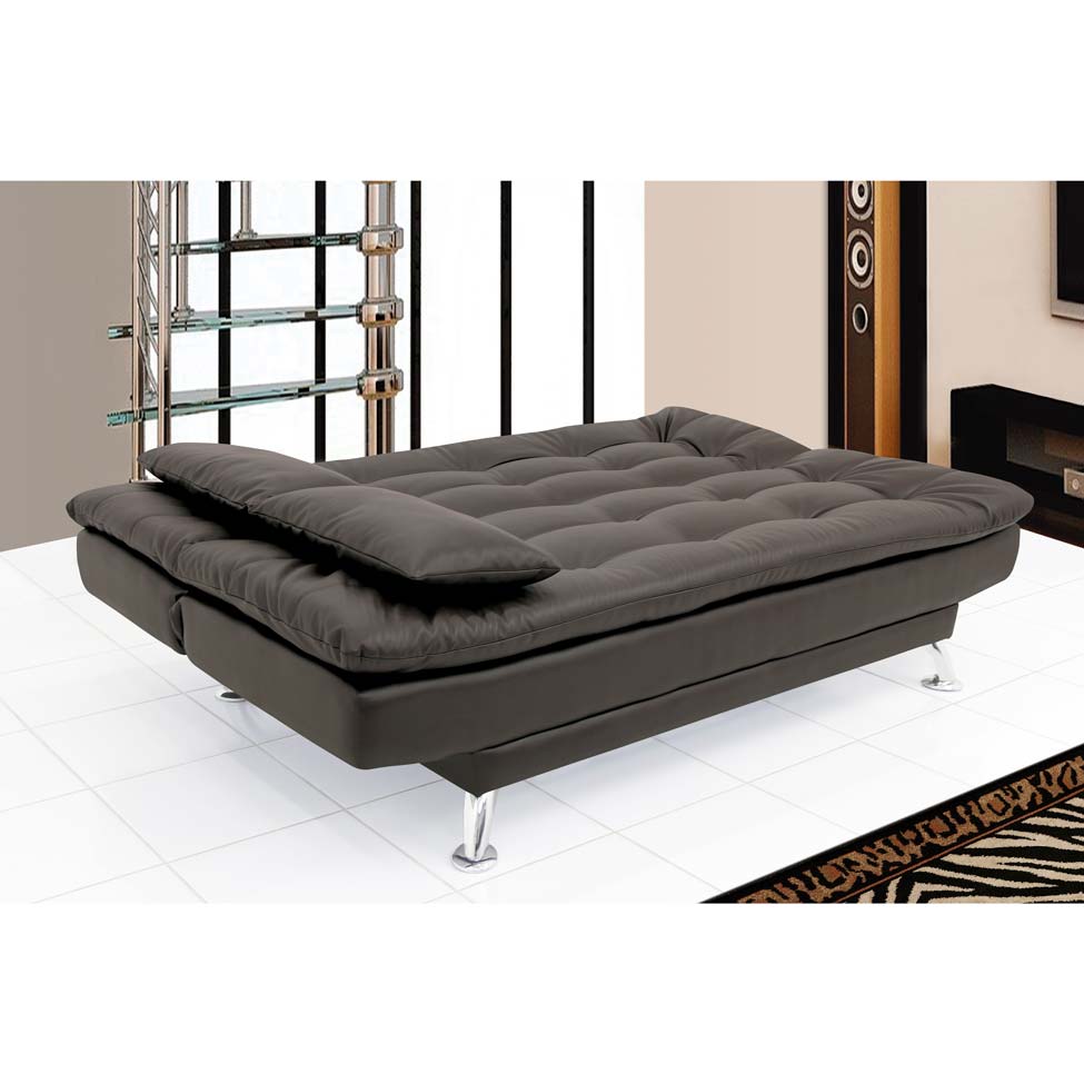 Sofá-Cama 3 Lugares Casal Premium Café