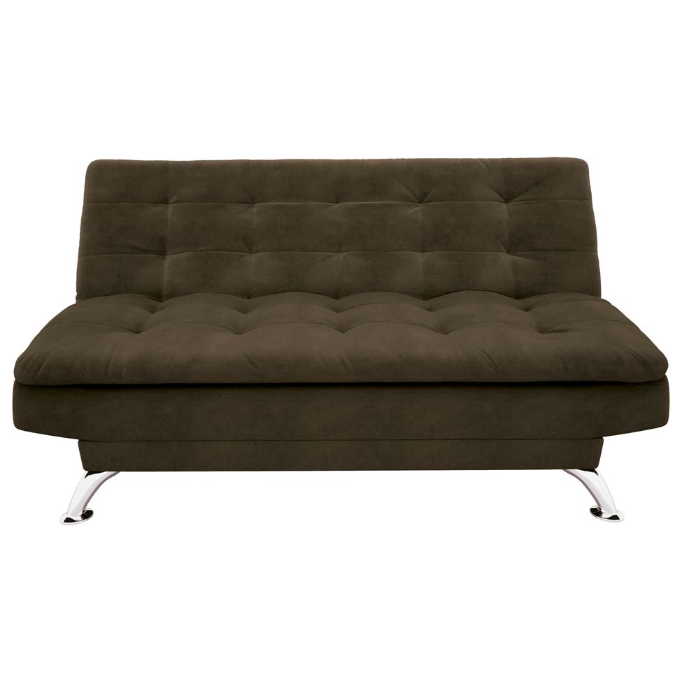 Sofá-Cama 3 Lugares Casal Premium II Suede Café