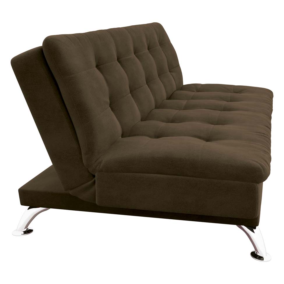 Sofá-Cama 3 Lugares Casal Premium II Suede Café