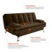 Sofá-Cama 3 Lugares Casal Premium II Suede Café