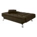 Sofá-Cama 3 Lugares Casal Premium II Suede Café