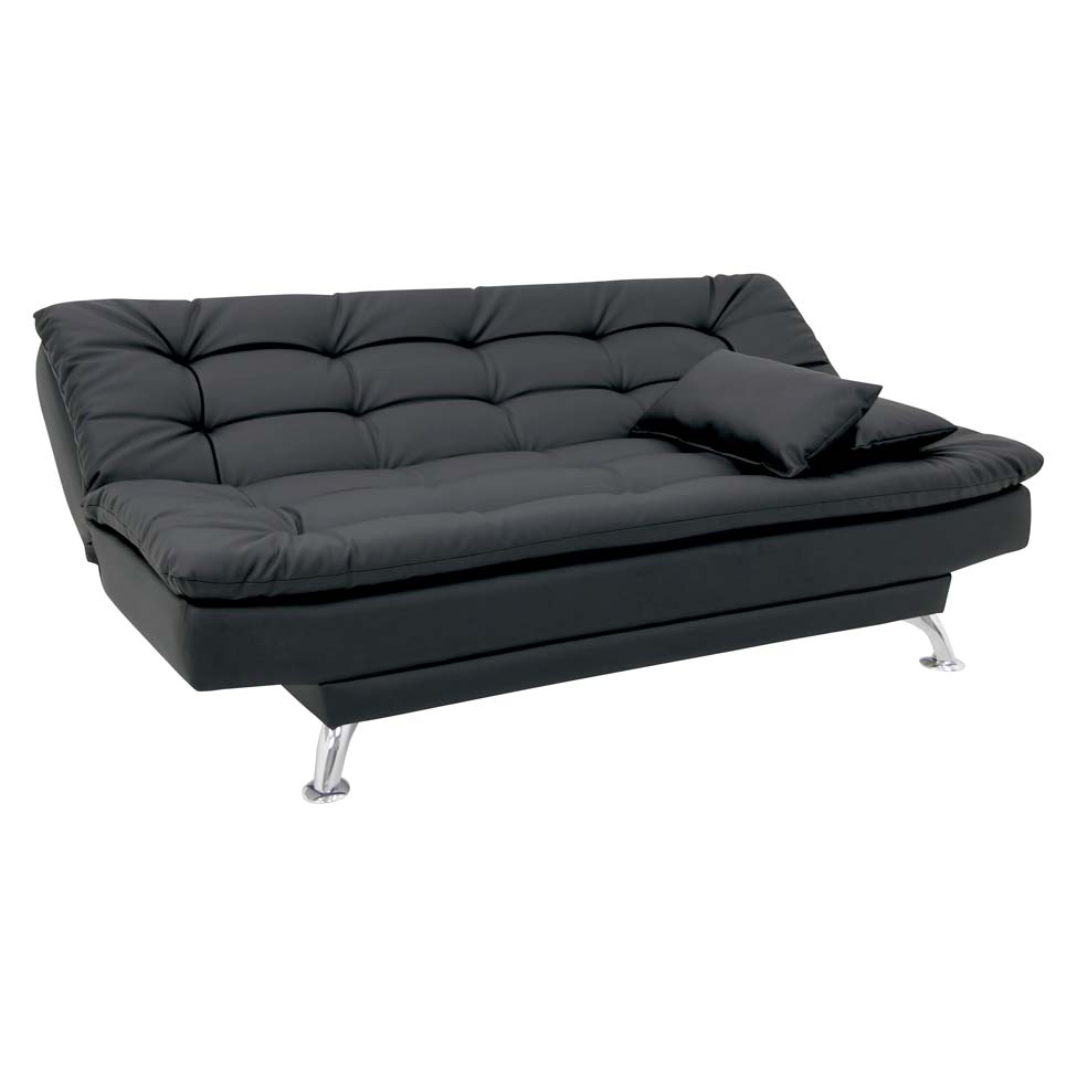 Sofá-Cama 3 Lugares Casal Premium Preto