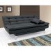 Sofá-Cama 3 Lugares Casal Premium Preto