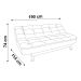 Sofá-Cama 3 Lugares Casal Premium Preto