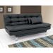 Sofá-Cama 3 Lugares Casal Premium Preto