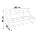 Sofá-Cama 3 Lugares Casal Premium Preto