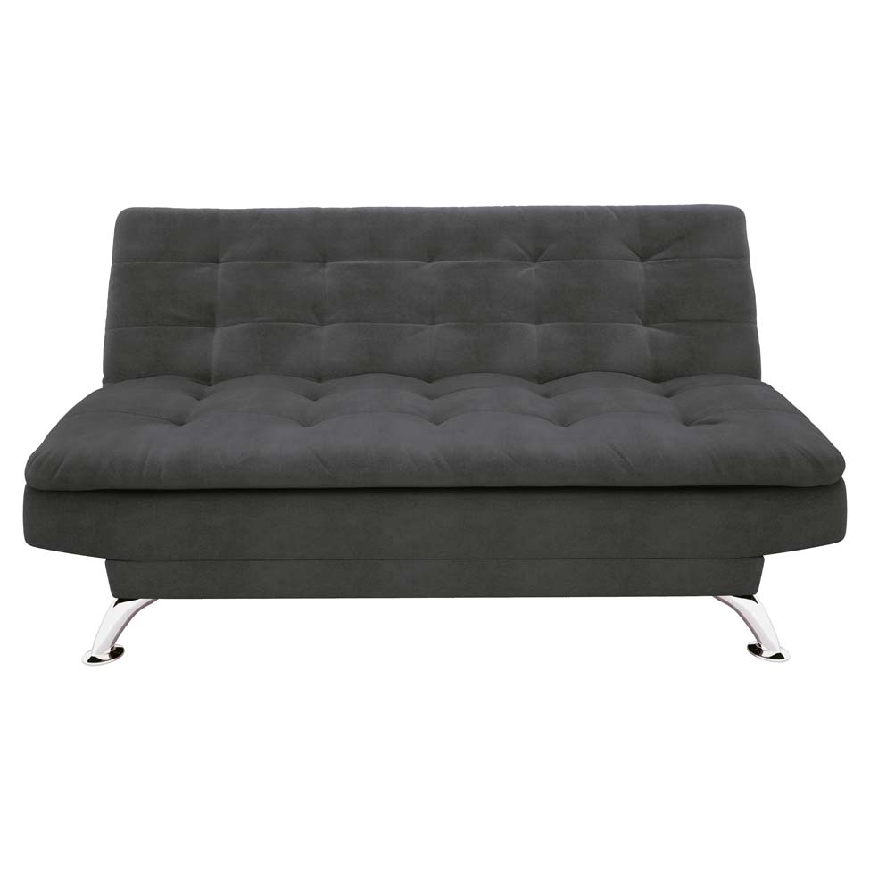 Sofá-Cama 3 Lugares Casal Premium Suede Cinza