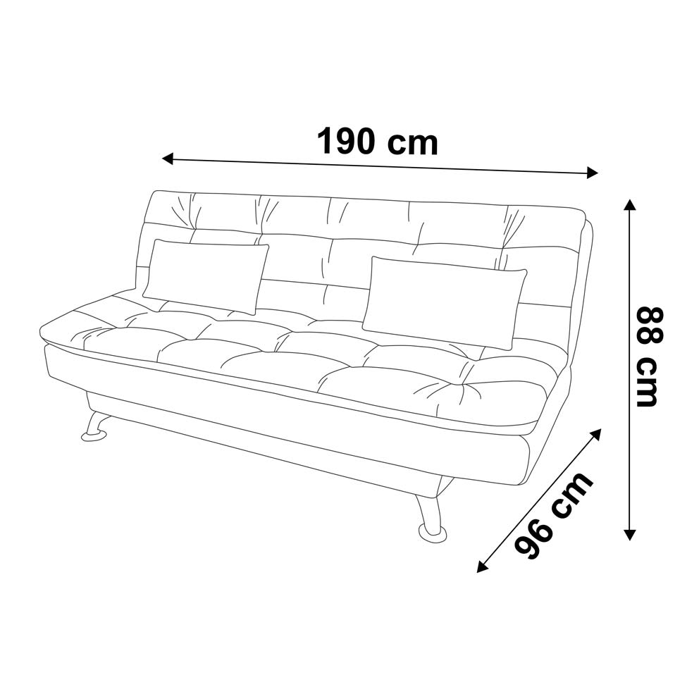 Sofá-Cama 3 Lugares Casal Premium Suede Marrom