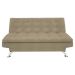Sofá-Cama 3 Lugares Casal Premium Suede Velvet Bege