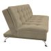 Sofá-Cama 3 Lugares Casal Premium Suede Velvet Bege