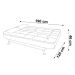 Sofá-Cama 3 Lugares Casal Premium Suede Velvet Bege