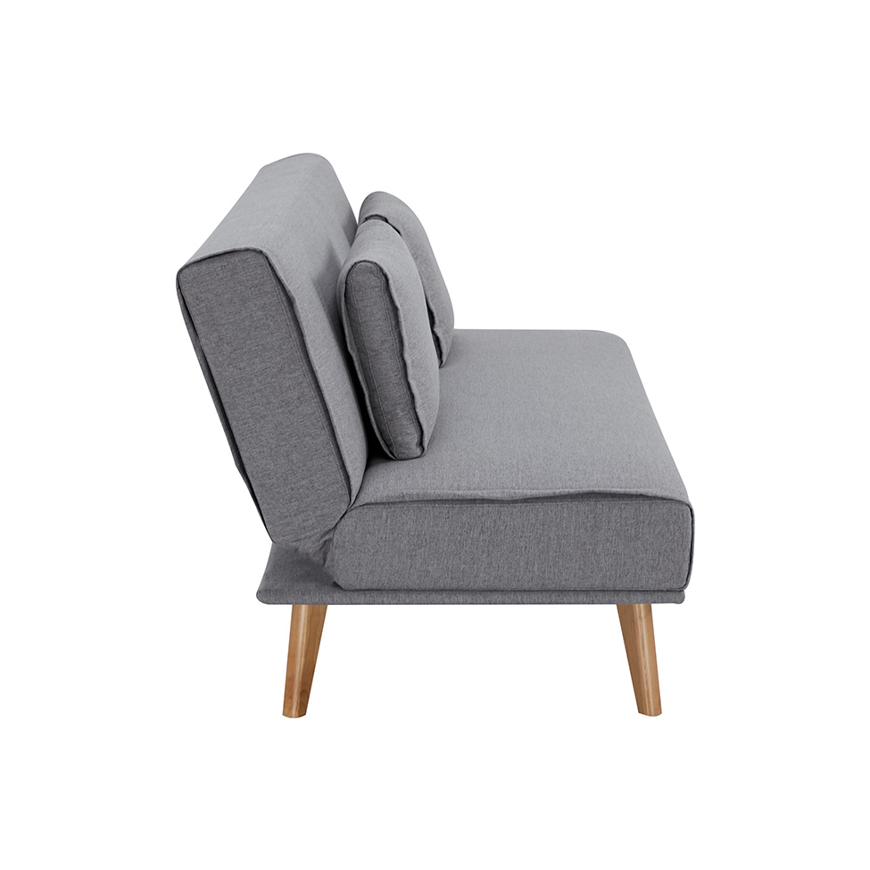 Sofá-Cama 3 Lugares Catania Cinza Claro