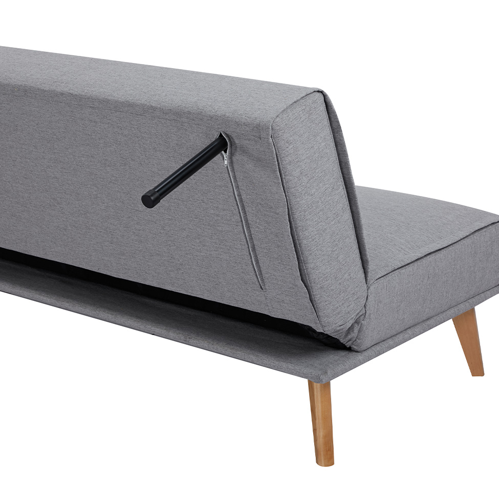 Sofá-Cama 3 Lugares Catania Cinza Claro