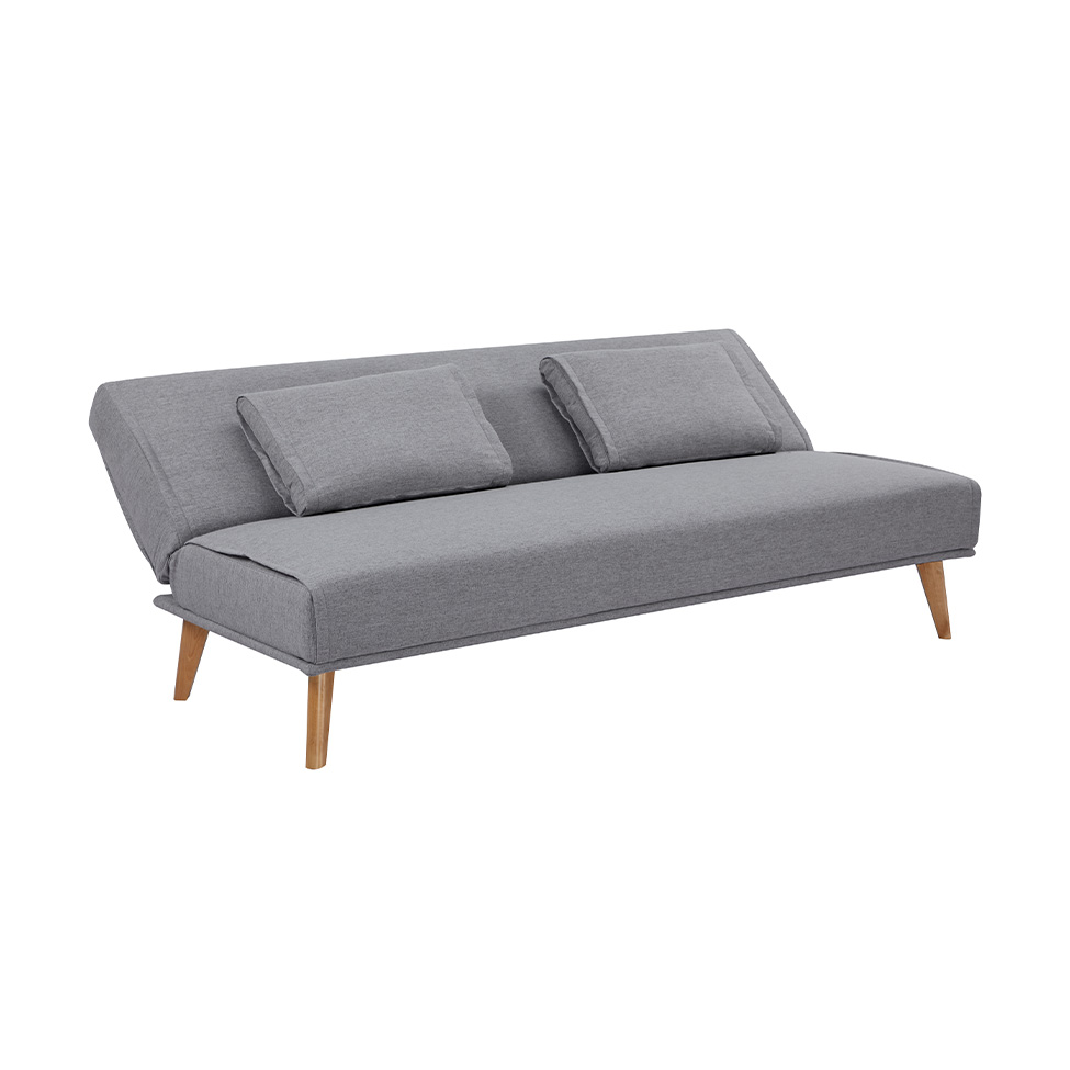 Sofá-Cama 3 Lugares Catania Cinza Claro