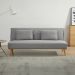 Sofá-Cama 3 Lugares Catania Cinza Claro