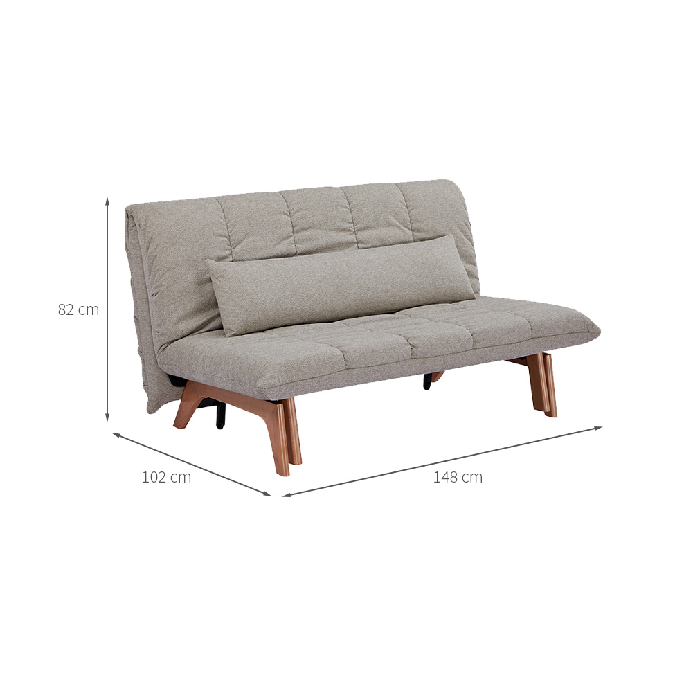 Sofá-Cama 3 Lugares Dovera  Natural