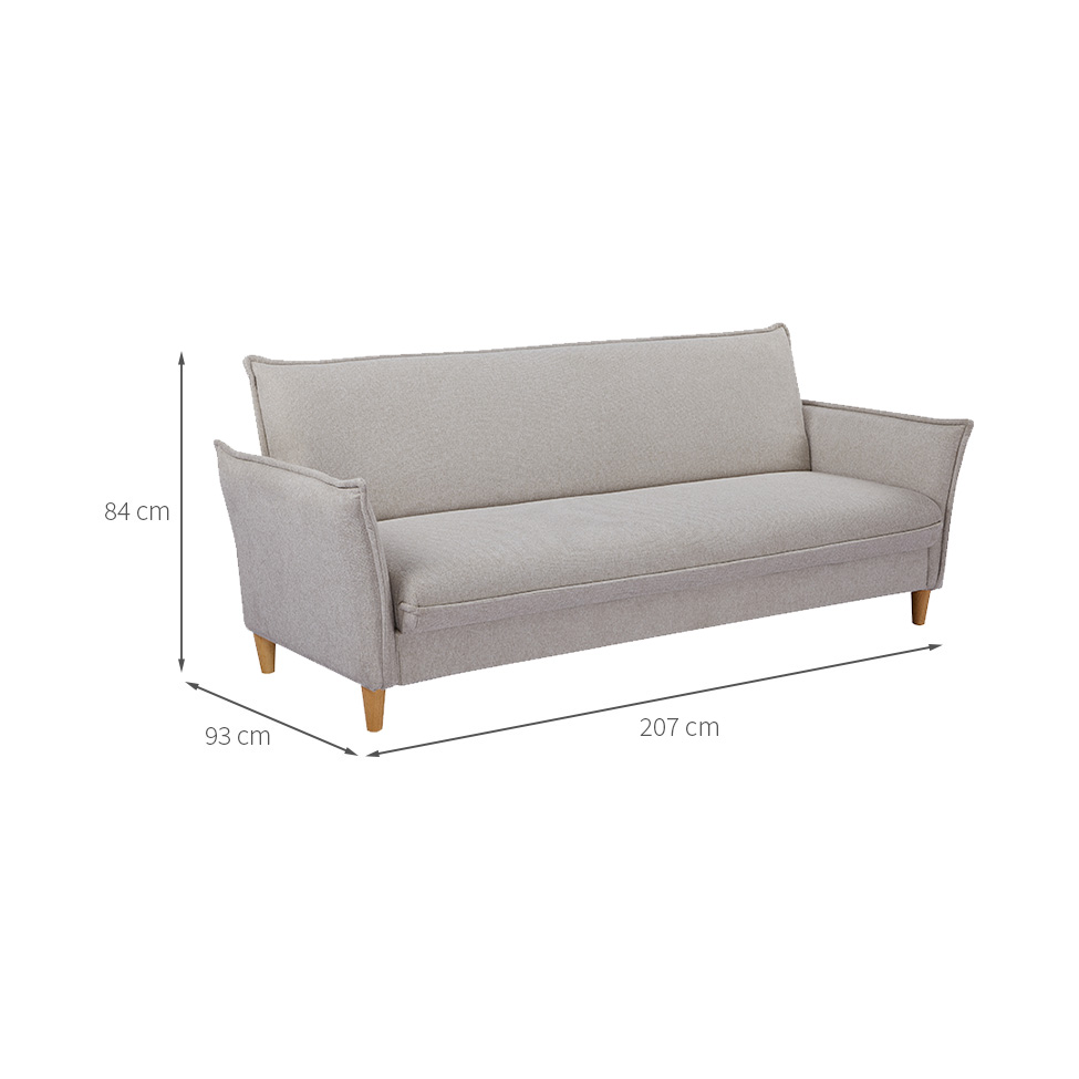 Sofá-Cama 3 Lugares Imperia Natural