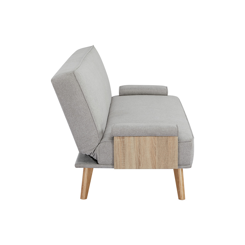 Sofá-Cama 3 Lugares Merano Cinza Claro