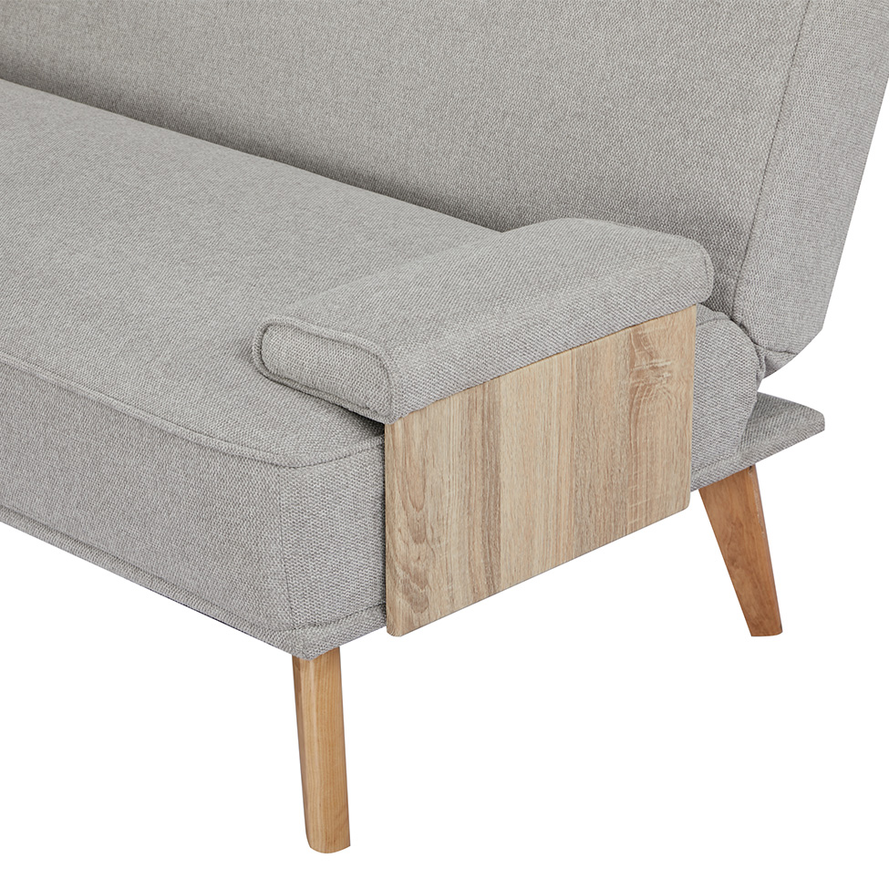 Sofá-Cama 3 Lugares Merano Cinza Claro