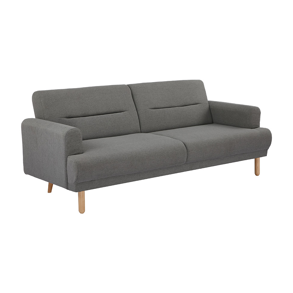 Sofá-Cama 3 Lugares Messina Cinza Escuro