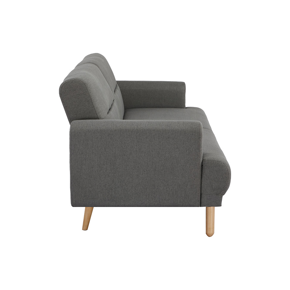 Sofá-Cama 3 Lugares Messina Cinza Escuro