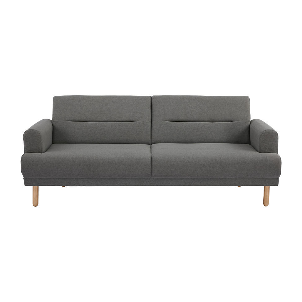 Sofá-Cama 3 Lugares Messina Cinza Escuro