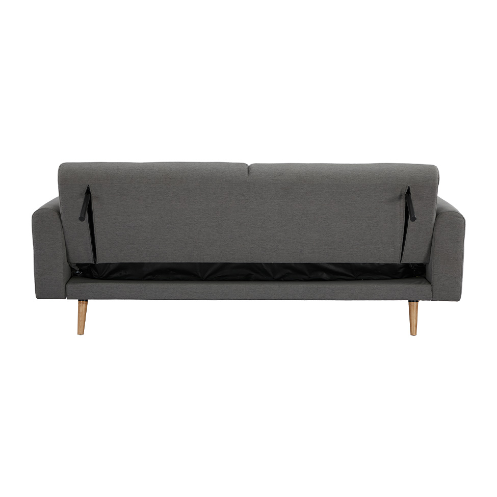 Sofá-Cama 3 Lugares Messina Cinza Escuro