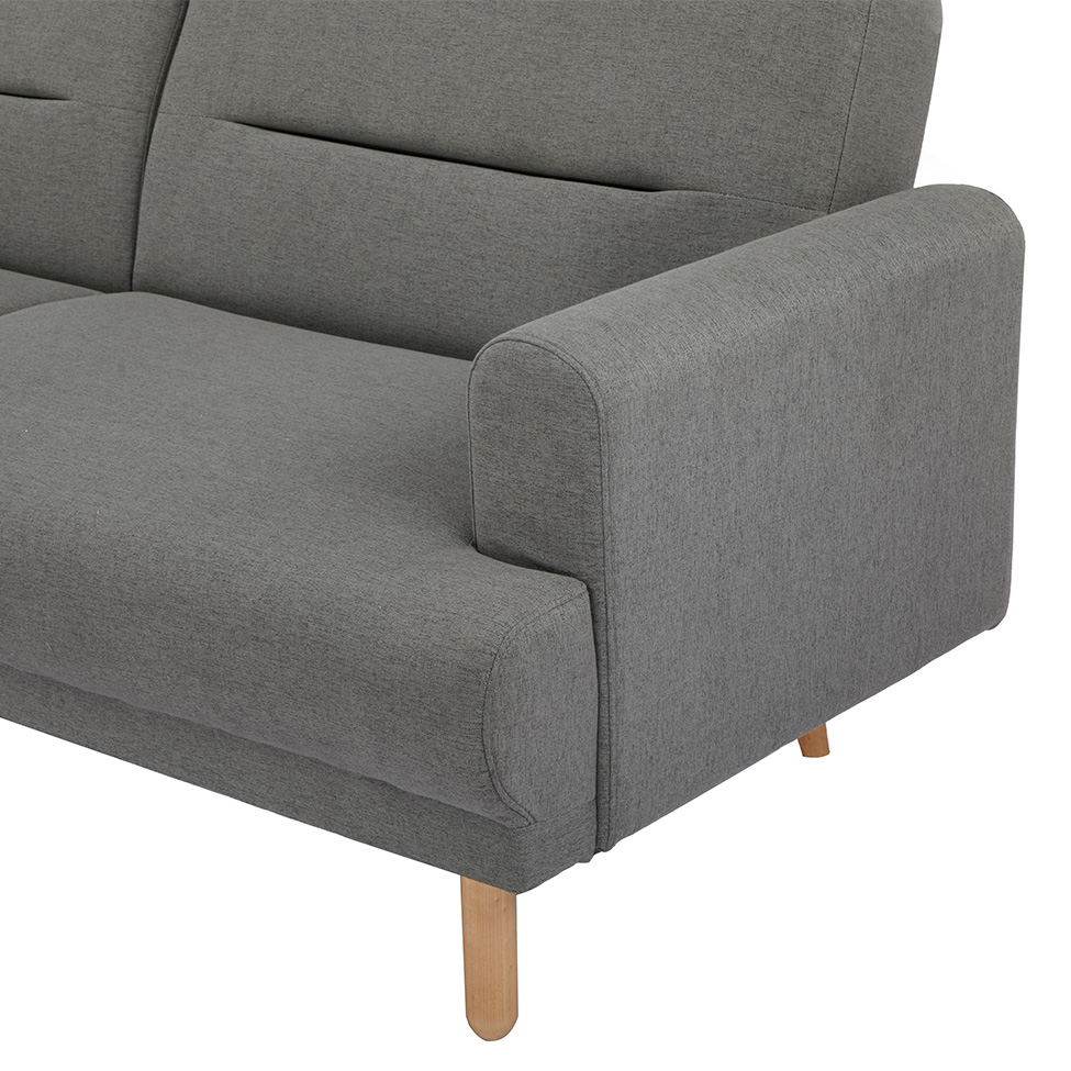 Sofá-Cama 3 Lugares Messina Cinza Escuro