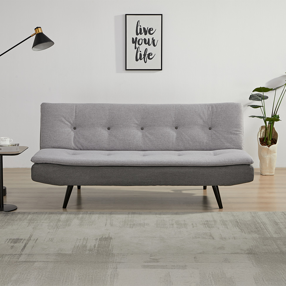 Sofá-Cama 3 Lugares Tivoli Cinza Escuro