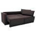 Sofá-Cama Casal  3 Lugares Retrátil Sem Caixa Aspen Suede Café