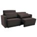 Sofá-Cama Casal  3 Lugares Retrátil Sem Caixa Aspen Suede Café