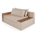 Sofá-Cama Casal 2 Lugares com Baú Lateral Panamá Linho Chocolate