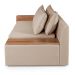 Sofá-Cama Casal 2 Lugares com Baú Lateral Panamá Linho Chocolate
