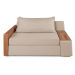 Sofá-Cama Casal 2 Lugares com Baú Lateral Panamá Linho Chocolate