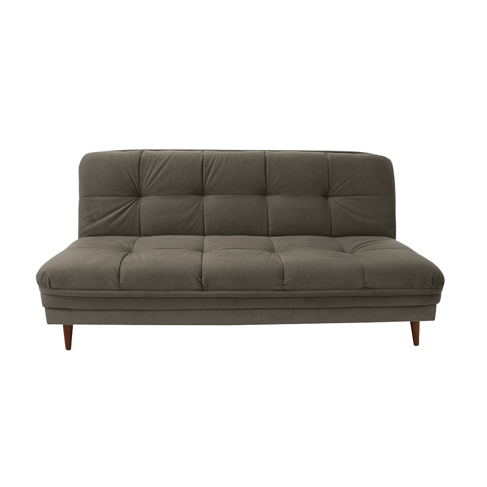 Sofá-Cama Casal 3 Lugares Anitta Suede Marrom