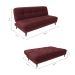 Sofá-Cama Casal 3 Lugares Anitta Suede Vinho