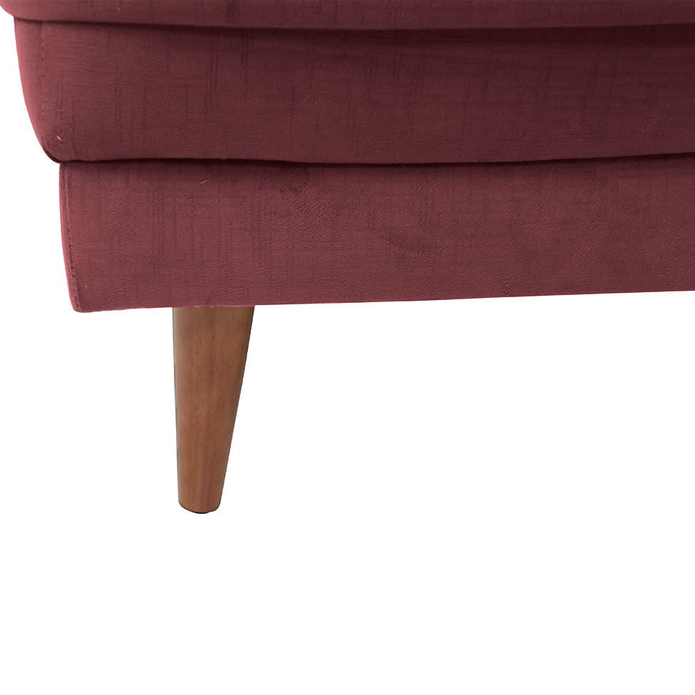 Sofá-Cama Casal 3 Lugares Anitta Suede Vinho