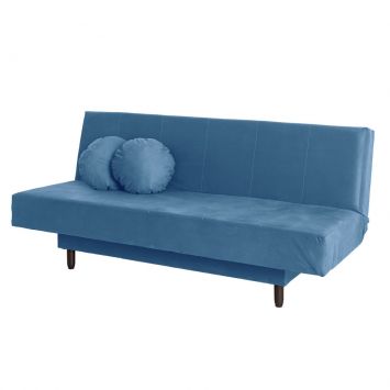 Sofá-Cama Casal 3 Lugares Jimmy Suede Azul Jeans Menor preço em Sofá-Cama Casal 3 Lugares Jimmy Suede Azul Jeans