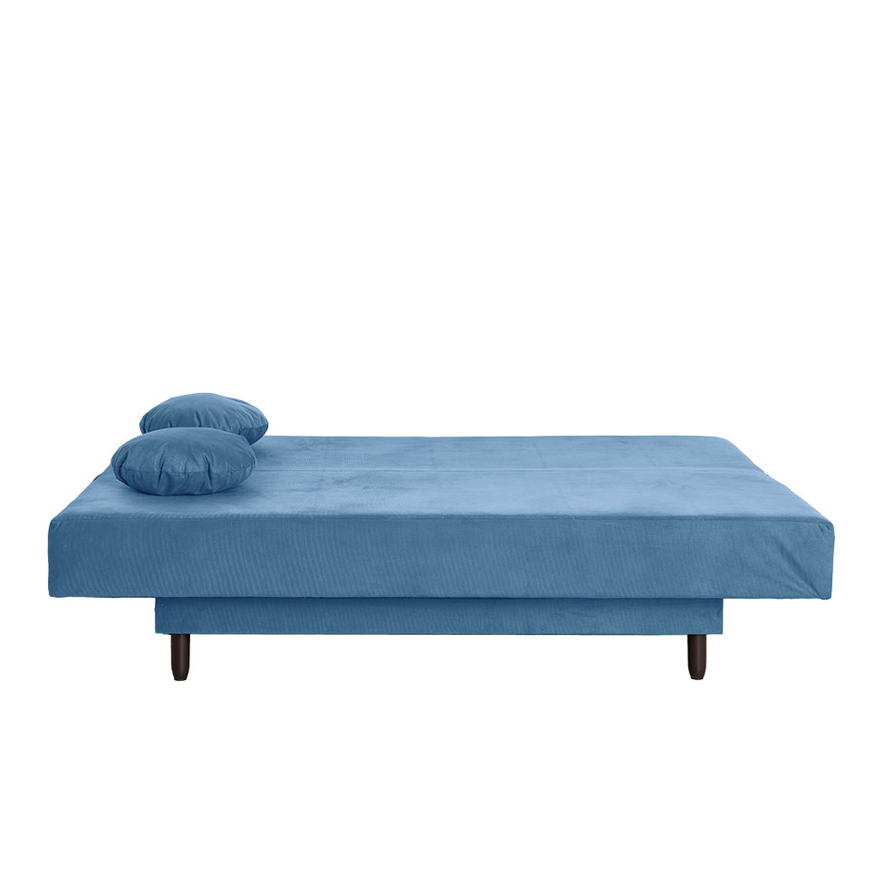 Sofá-Cama Casal 3 Lugares Jimmy Suede Azul Jeans