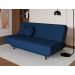 Sofá-Cama Casal 3 Lugares Jimmy Suede Azul Marinho