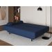 Sofá-Cama Casal 3 Lugares Jimmy Suede Azul Marinho