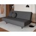 Sofá-Cama Casal 3 Lugares Jimmy Suede Grafite