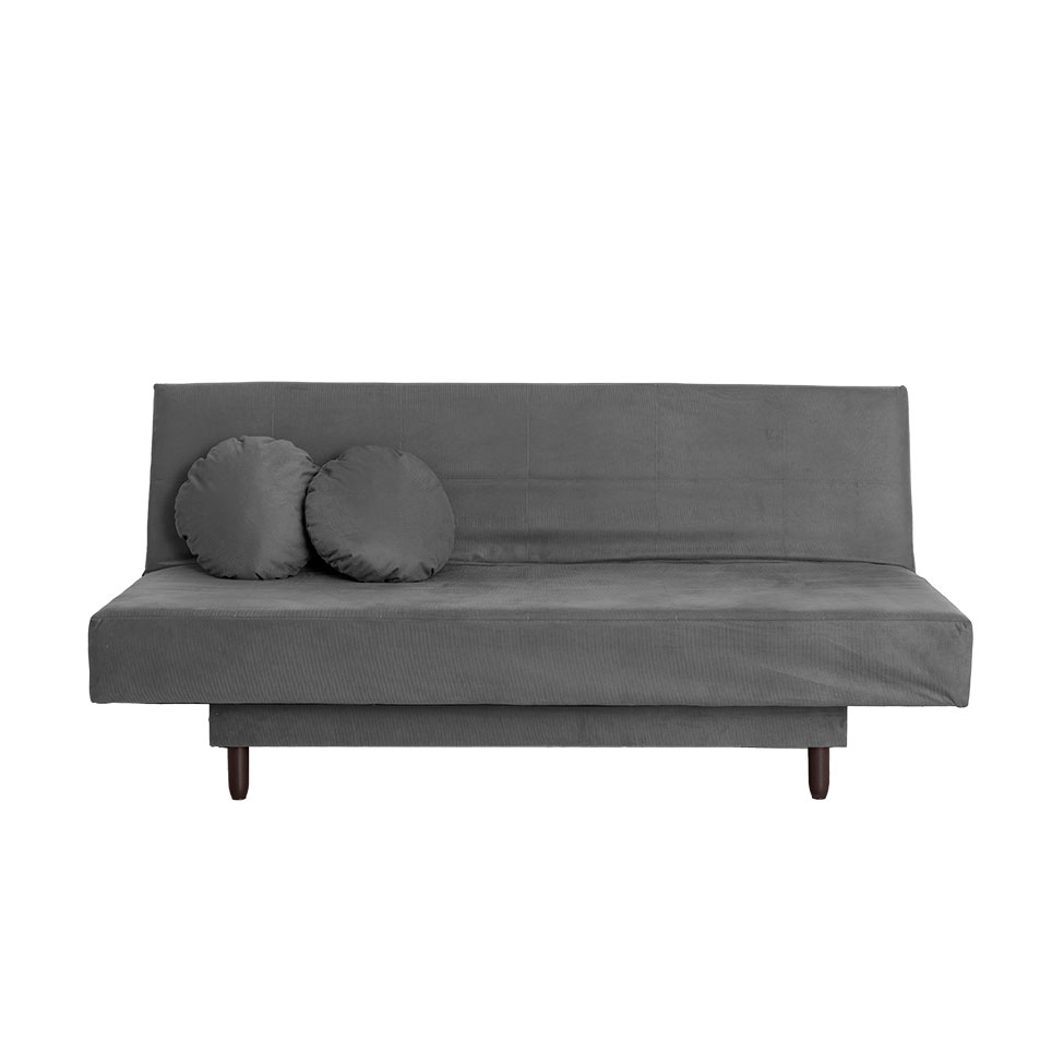 Sofá-Cama Casal 3 Lugares Jimmy Suede Grafite