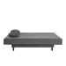 Sofá-Cama Casal 3 Lugares Jimmy Suede Grafite