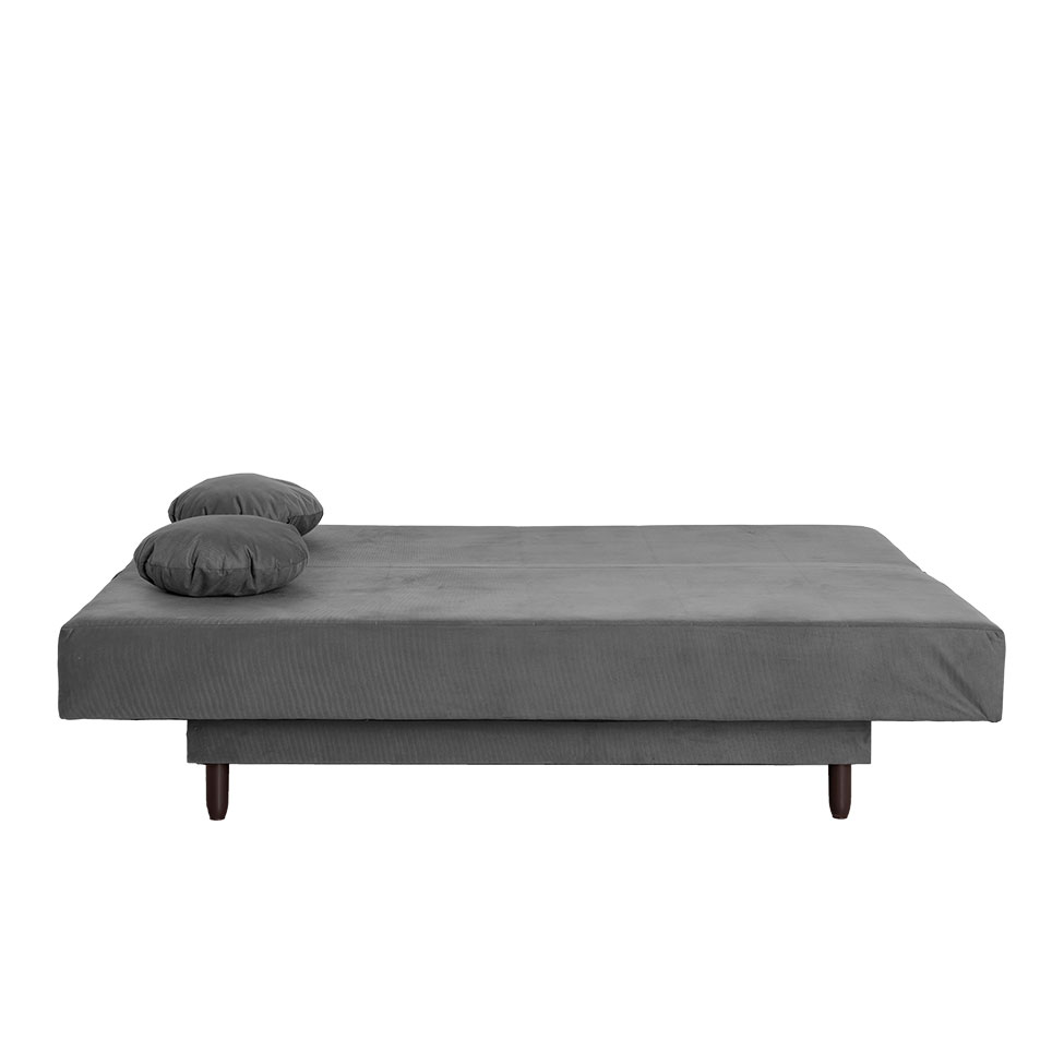 Sofá-Cama Casal 3 Lugares Jimmy Suede Grafite