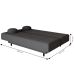 Sofá-Cama Casal 3 Lugares Jimmy Suede Grafite